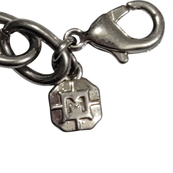 Vintage Monet Charm Bracelet Silver Tone Hearts - Picture 5 of 6